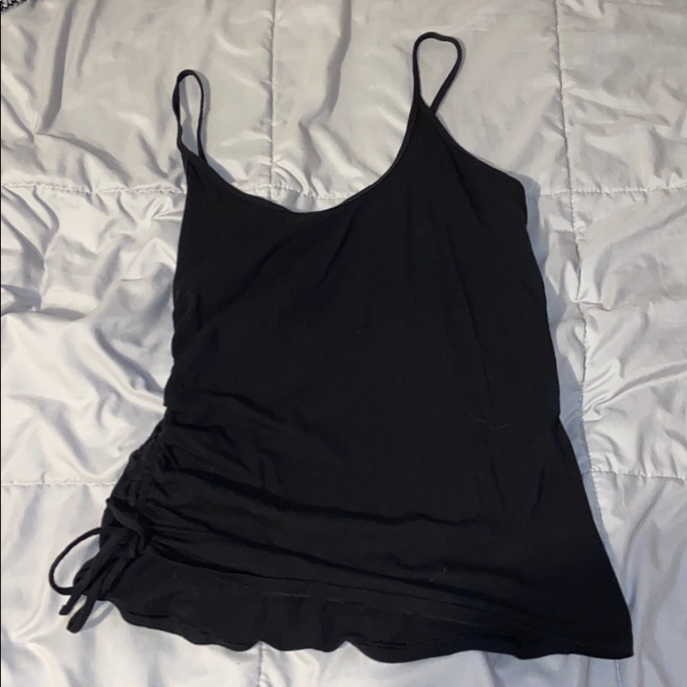Lulu lemon black workout tie tank top
